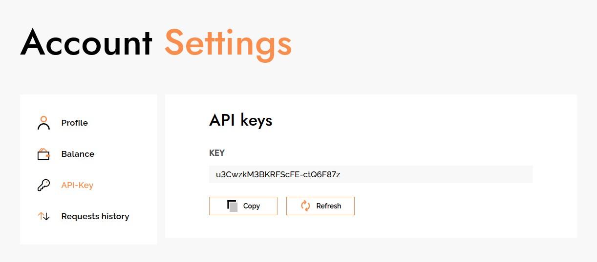 API key